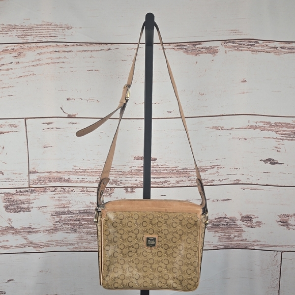 Vintage Céline Diffusion Monogram Crossbody Shoulder Bag Macadam Style - Picture 1 of 10